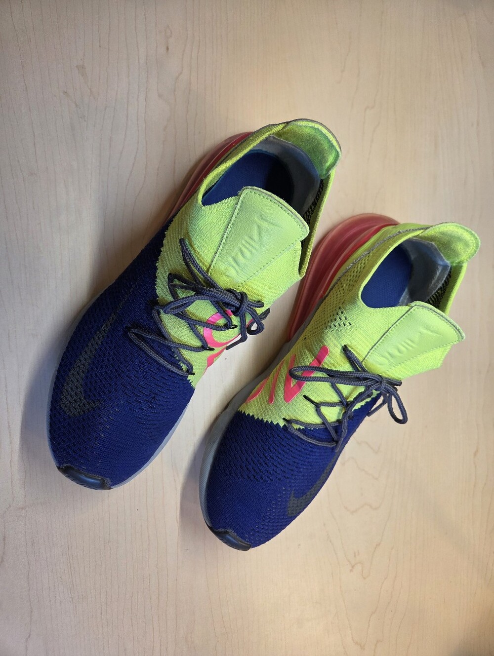 AIR MAX 270 FLYKNIT "Regency Purple/Volt" AO1023-501 MEN'S SZ 13